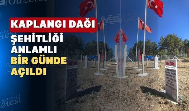 Uşak'ta Kaplangı Dağı'nda Kurtuluş Savaşı Şehitliği Açılışı Yapıldı