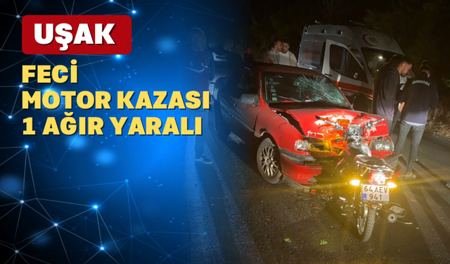 Uşak Ulubey Yolunda Kaza 1 Ağır Yaralı