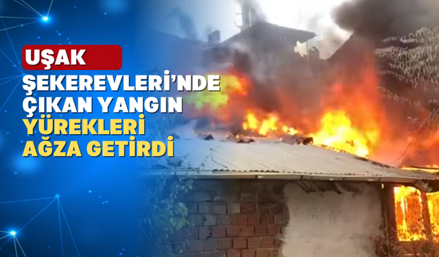 Uşak'ta Korkunç Yangın: Ev Alevlere Teslim Oldu