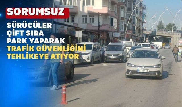 Uşaklı Çift Sıra Park Araçlar Yüzünden ‘İllallah’ Dedi