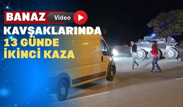 Uşak’ın Banaz İlçesinde otomobil tıra çarptı: 1 Yaralı