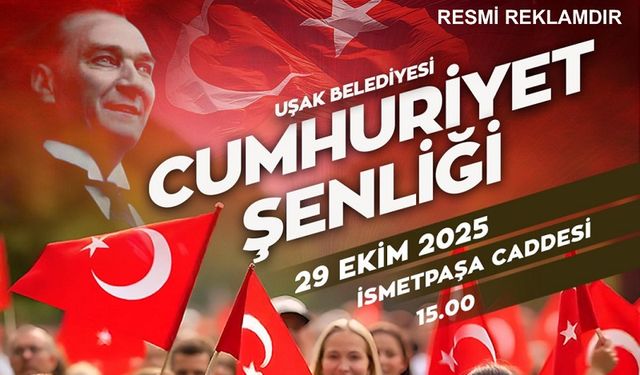 Uşak Belediyesi’nden 29 Ekim Cumhuriyet Bayramı Özel Programı