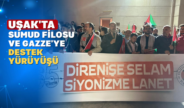 Uşak İsrail'in Saldırılarını Protesto Etti