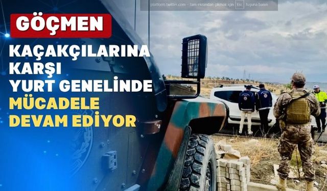 Uşak ve diğer illerde göçmen kaçakçıları operasyonu