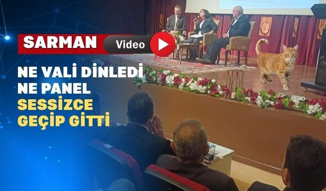 Uşak’ta düzenlenen panelin davetsiz ve sevimli bir konuğu vardı