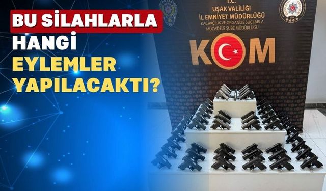 Uşak’ta 2 bavuldan silah çıktı