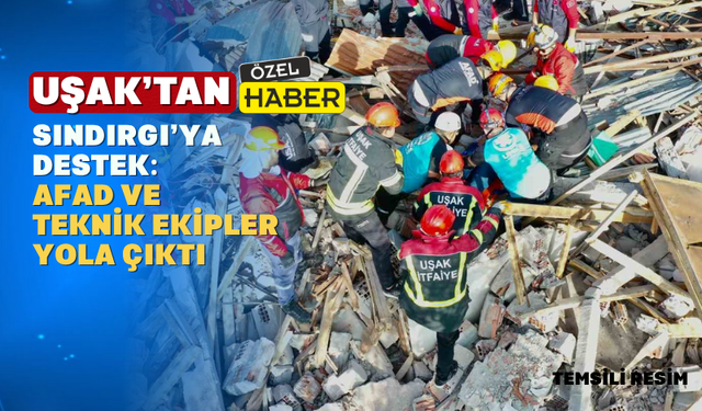 Uşak Ekipleri Deprem Sonrası Harekete Geçti