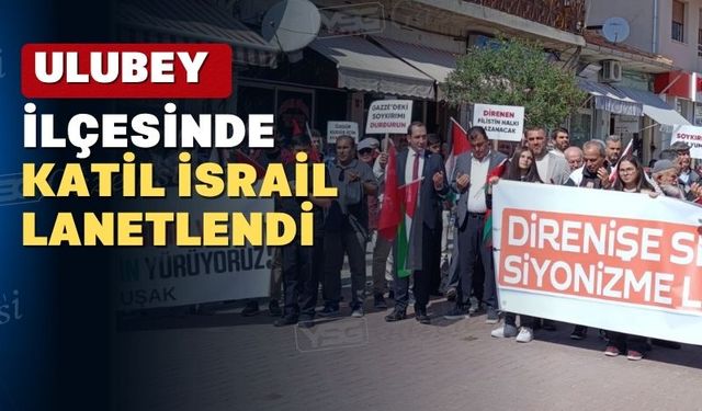 Uşak’ın Ulubey İlçesinde “Direnişe Selam Siyonizm’e Lanet" yürüyüşü