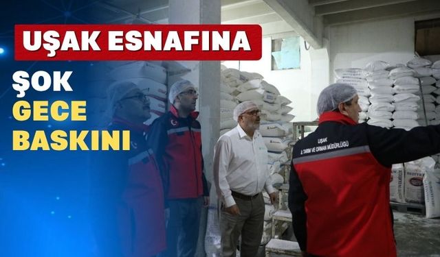 Uşak Esnafı Gece Yapılan Baskına Şaşırdı
