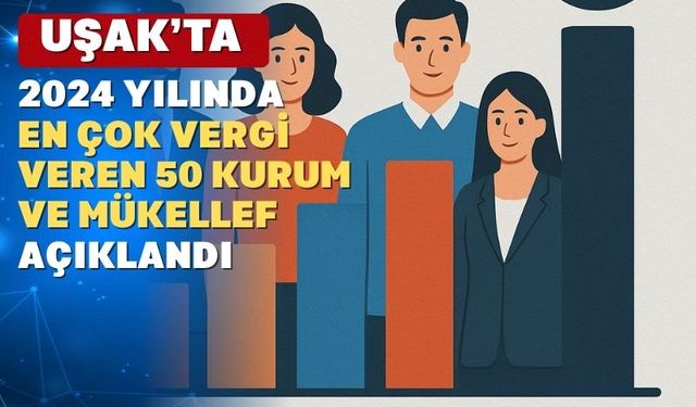 Uşak’ta 2024 yılının 50 vergi rekortmeni açıklandı