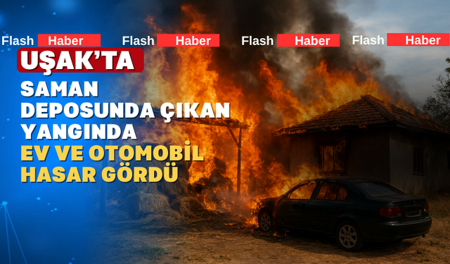 Sorkun köyünde çıkan yangında ev ve otomobil alevlere teslim oldu