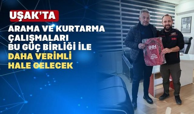 Uşak’ta 2 Arama ve Kurtarma Derneği Güç Birliği yaptı