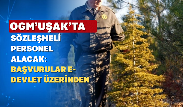Uşak’a İş Fırsatı: Orman Genel Müdürlüğü KPSS Puanıyla Personel Alacak