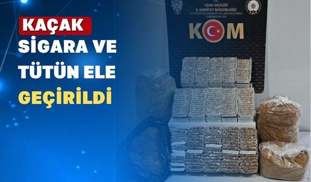 Uşak polisi tütün ve sigara kaçakçısını yakaladı
