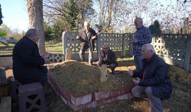 Sahibinin mezarından ayrılmayan köpek duygulandırdı