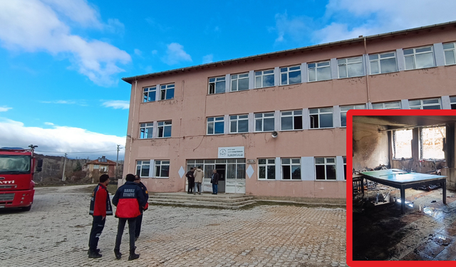 Alaba Köyü'nde Okulda Çıkan Yangın Korkuttu