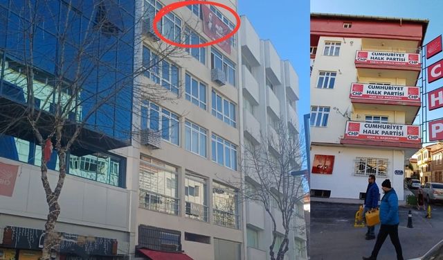 CHP Uşak İl Binasının yerinde Yeller Esiyor