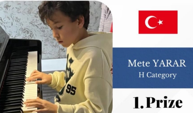 Uşaklı Minik Besteci Mete Yarar Dünya Birincisi Oldu