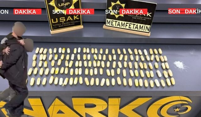 Uşak’ta Midesinde Sakladığı 116 Gram Metafetamin Yakalandı