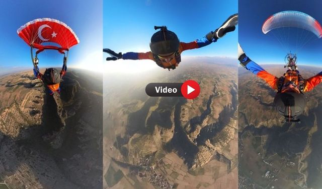 Uşak’ın İki Uçan Adamı Havada Ölüme Meydan Okudu