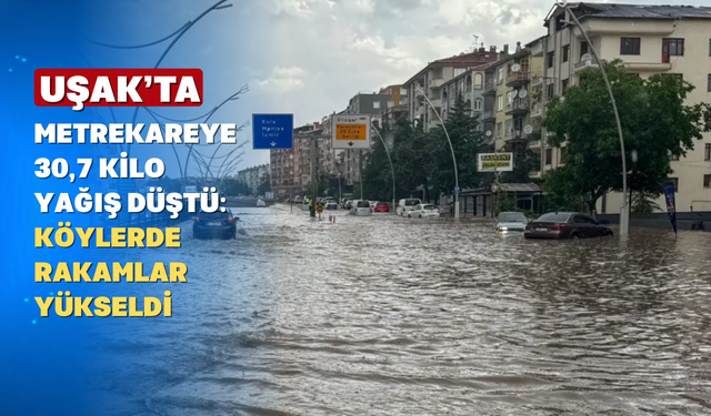 Uşak'ta Görülen Sağanak Yağış Vatandaşın Yüzünü Güldürdü