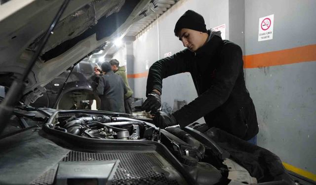 Kar yağışlarından sonra kışlık araç bakım yoğunluğu arttı
