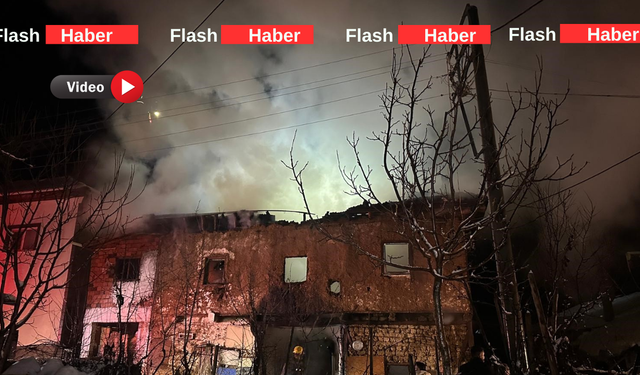 Uşak Banaz'da ev küle döndü