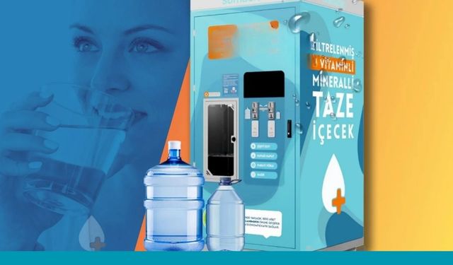 Uşak’ta kiralık vitaminli otomatik su satış makinesi