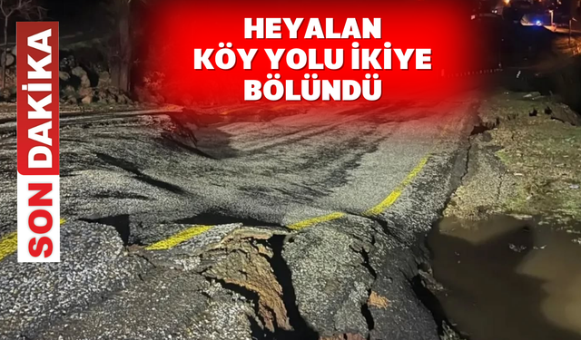 Uşak’ta heyelan; köy yolu kapandı
