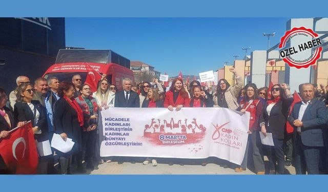 CHP Uşak Kadın Kolları kadın hakları için yürüdü