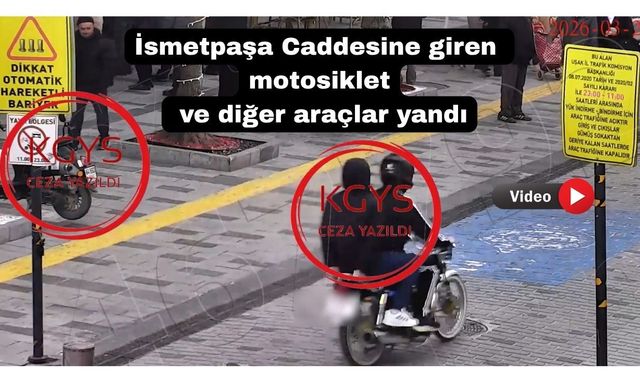Uşak'ta trafiğe kapalı alanlara giren araçlara ceza
