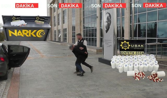Uşak’ta sentetik ecza ve ecstasy operasyonu