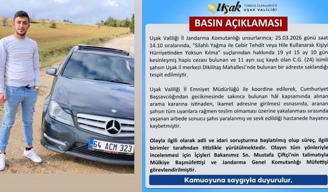 Uşak Valiliği’nden Bugünkü Olayla İlgili Açıklama Geldi