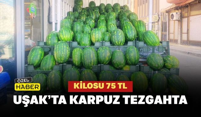 Uşak’ta Karpuz Tezgahta: Kilosu 75 TL