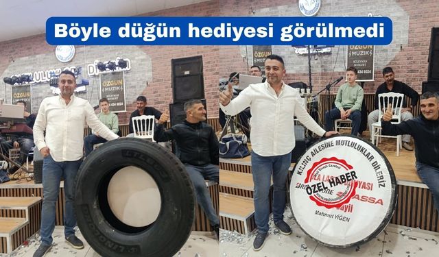 Uşak’ta damada altın yerine ilginç bir hediye verildi