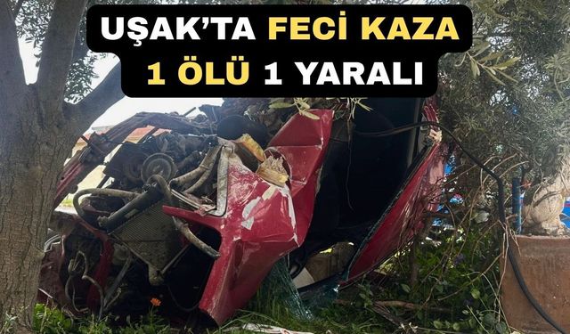 Uşak’ta Otomobil Bahçe Duvarına çarptı; 1 Ölü