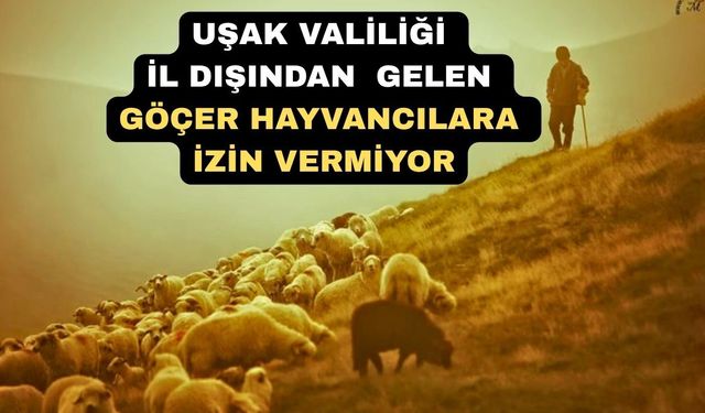 Uşak Valiliği il dışından gelen göçer hayvancılara İzin Vermiyor
