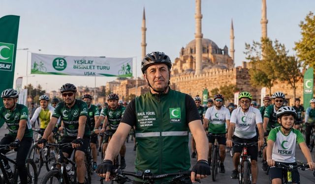 Yeşilay Uşak Şubesi vatandaşları bisiklet turuna davet etti