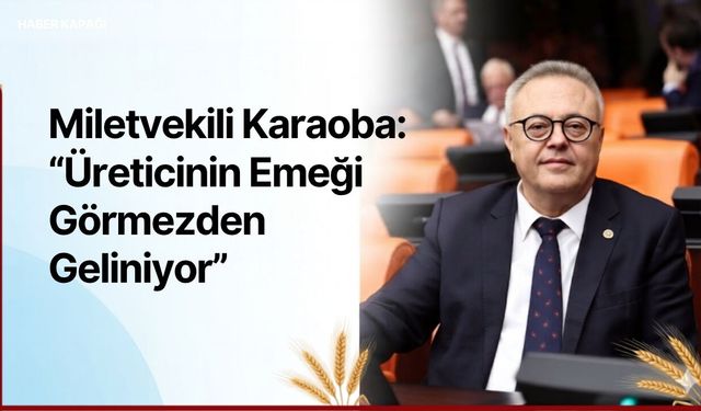 Milletvekili Karaoba “Üreticinin Emeği Görmezden Geliniyor”