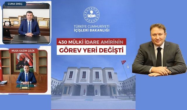 Uşak’ta Bir Vali yardımcısı ve kaymakamın görev yeri değişti
