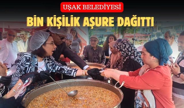Uşak Belediyesi Muharrem ayında bin kişilik aşure dağıttı