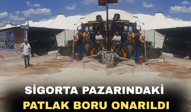 Uşak’ta patlak su borusu yapıldı