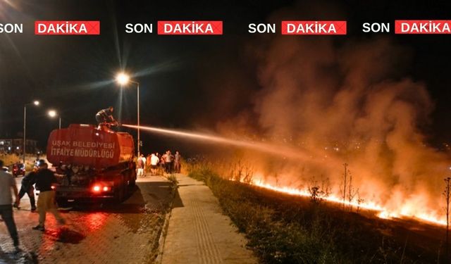 Uşak Anıttepe Alevler İçerisinde Kaldı