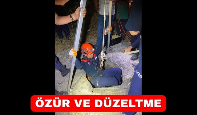 Uşak’ta kuyuya düşen kadın ölü olarak çıkarıldı