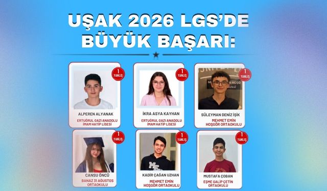 Uşaklı 2026 LGS Öğrencilerinden  Büyük Başarı