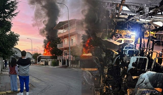 Uşak’ta Otobüs Alev Alev Yandı