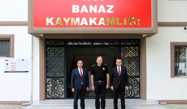 Uşak İl Emniyet Müdürü Taner Çiftçi’den Banaz Kaymakamı Musa Kazım Çelik’e Ziyaret