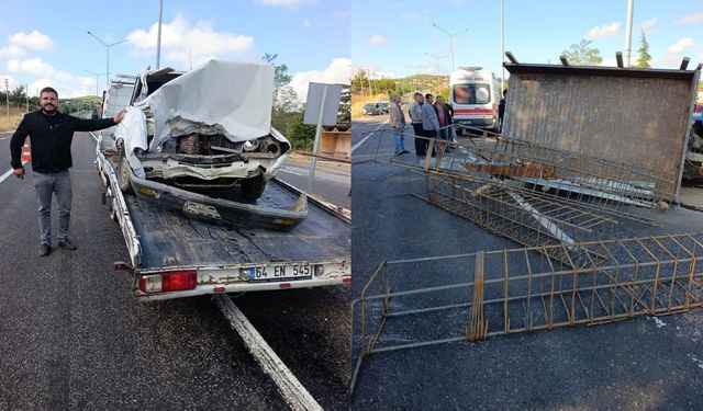 Uşak’ta Traktör ve Otomobil çarpıştı: 1 yaralı
