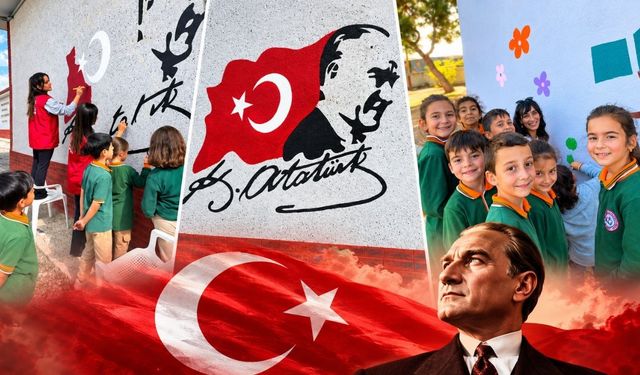 Uşak Sivaslı’da Okul Duvarları Cumhuriyet İçin Renklendi