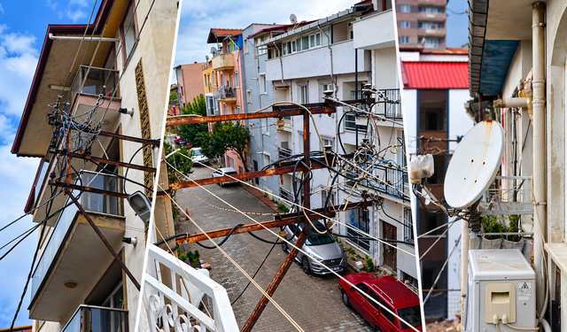 Uşak'ta Balkonların Dibindeki Elektrik Hatları Korkutuyor!
